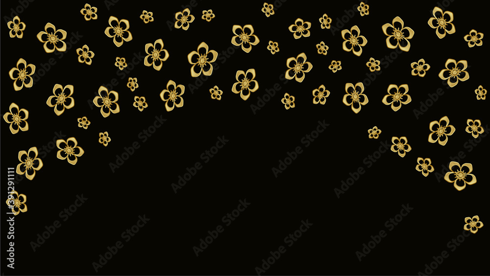 Sakura gold pattern design