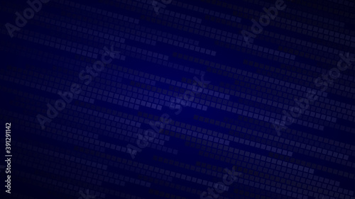Abstract background of small squares or pixels in shades of dark blue colors