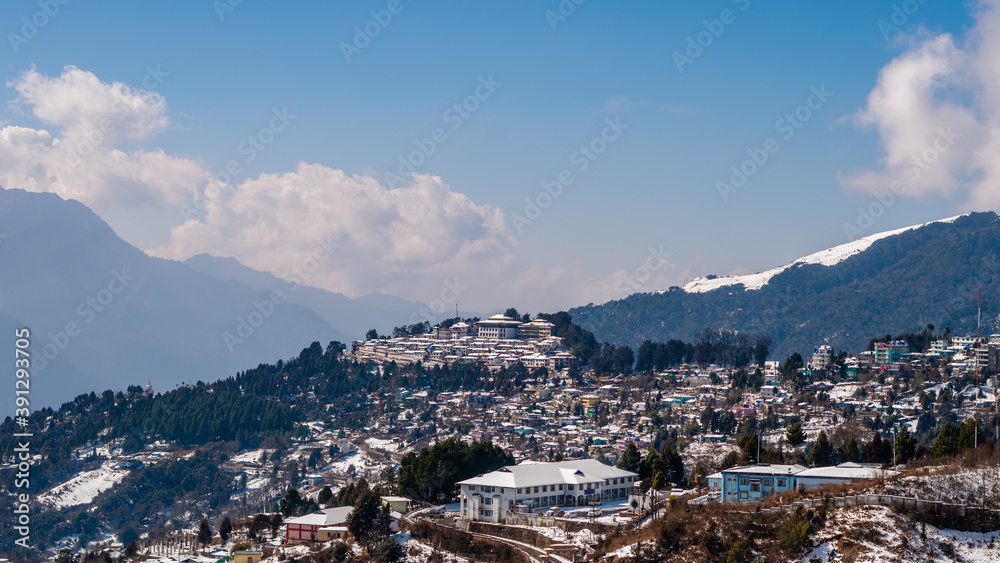 Snow covered Tawang, Arunachal Pradesh, North East India