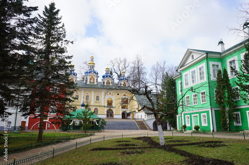 Pskov-Pechersky monastery in spring
