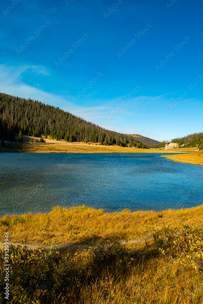 Small lake in Colorado near Rocky Mountains, USA
