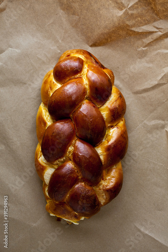 Traditional challah jewish bread