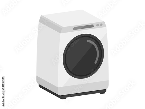 ドラム式洗濯機の立体イラスト