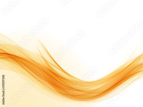 Abstract orange wave Wave flow background Vector