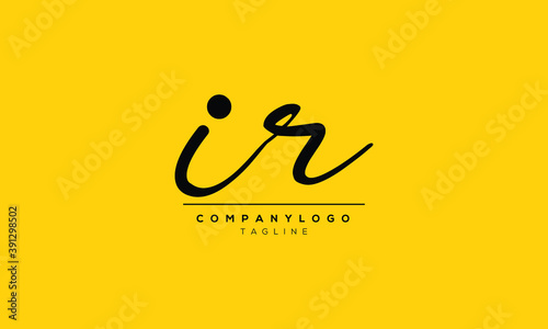 IR Abstract initial monogram letter alphabet logo design
