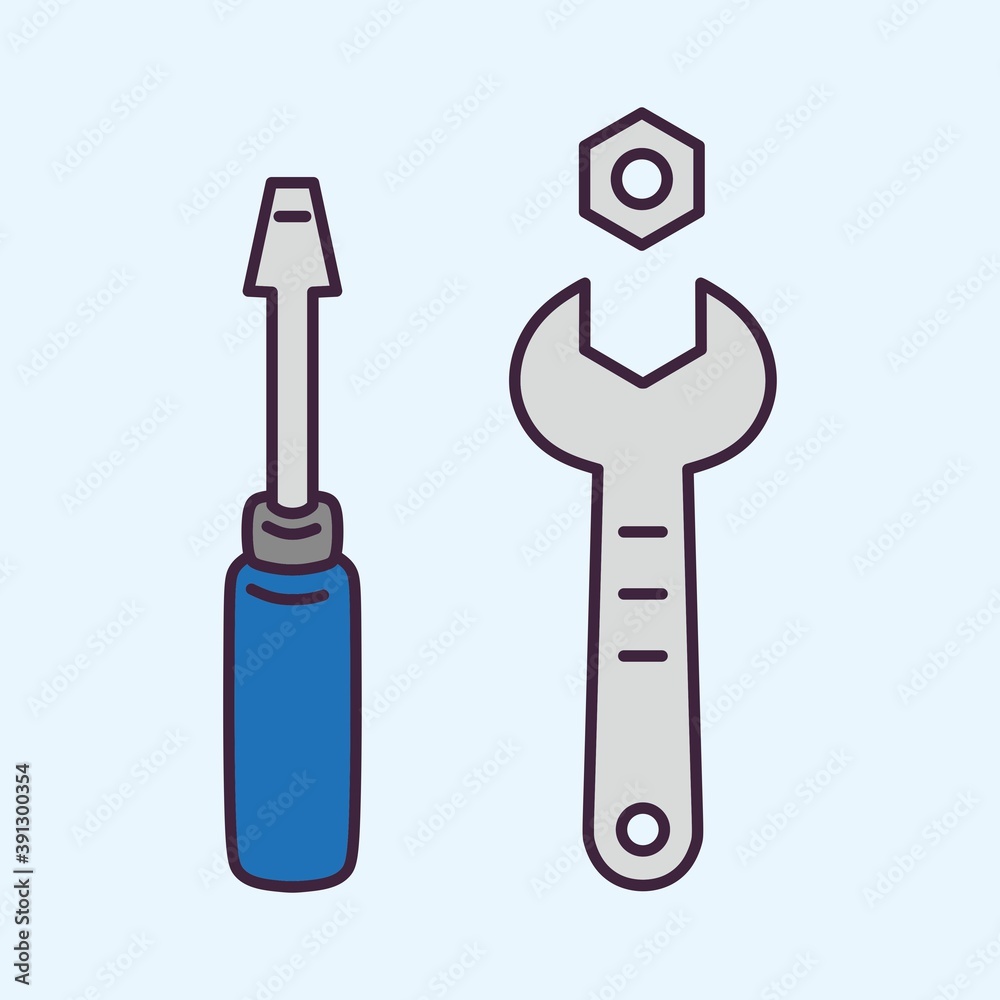 screwdriver and wrench