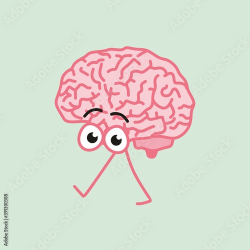 brain with eyes