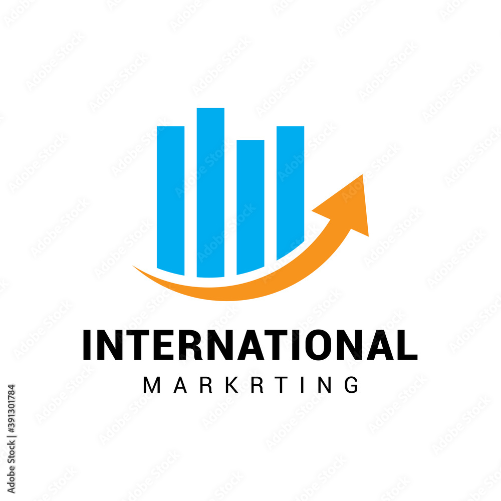 chart marketing arrow logo icon vector template. chart marketing arrow logo icon vector template.