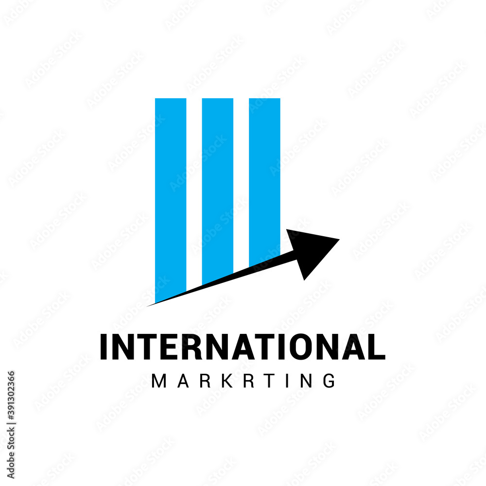 chart marketing arrow logo icon vector template.