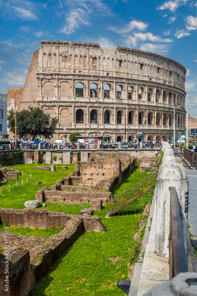 The famous Colosseum in Rome