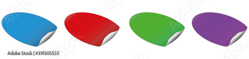 Free Download set of round sticker banners on white background	
 - GFXLoad