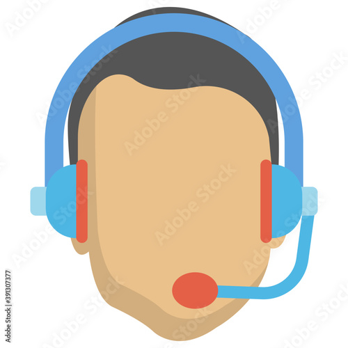 
Customer representative or helpline flat icon
