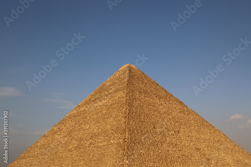 Picture of the pyramid of King Khufu  one of the great historical pyramids of Giza  one of the Seven Wonders of the World  Giza - Egypt