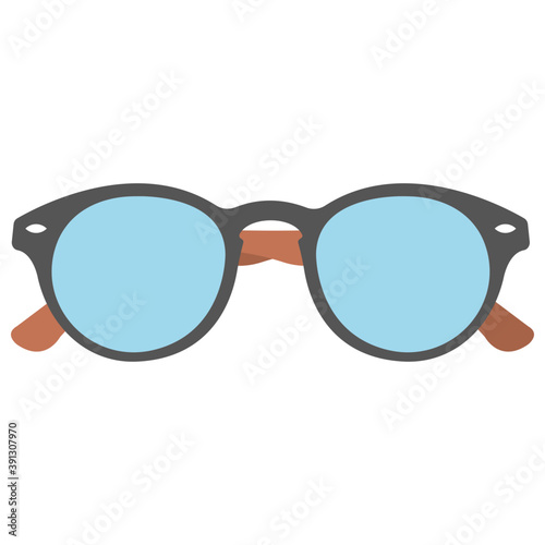  Sunglasses, fashion accessory flat vector icon 