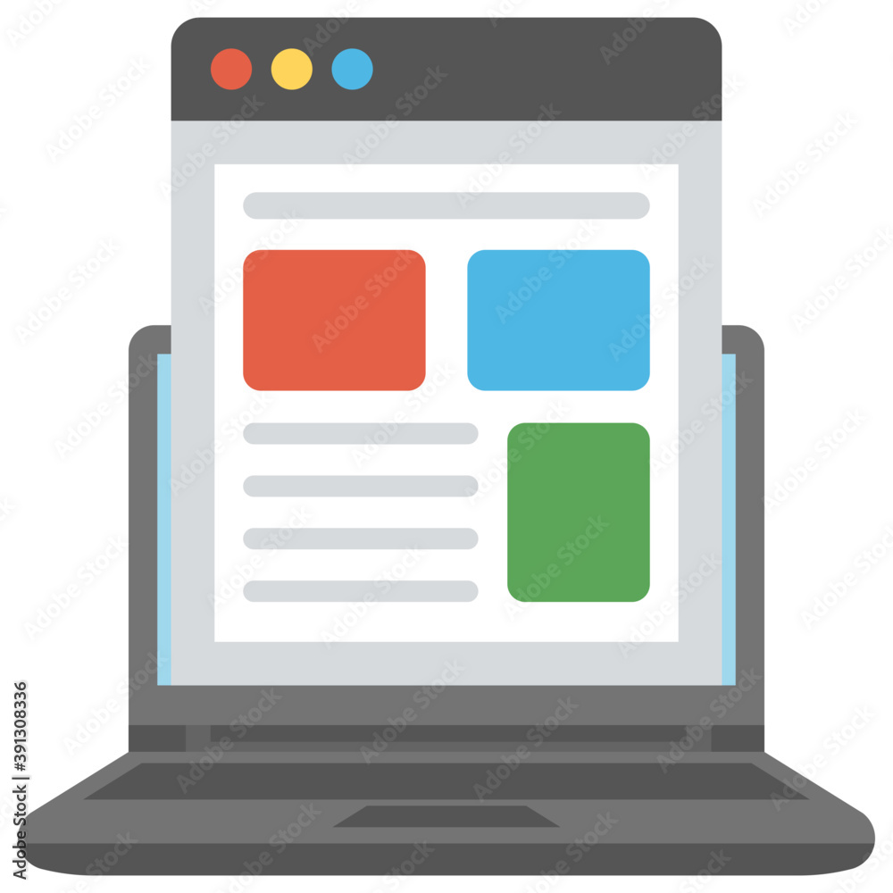 A web page with online ads and marketing advertisement, flat design icon
A web page with online ads and marketing advertisement, flat design icon