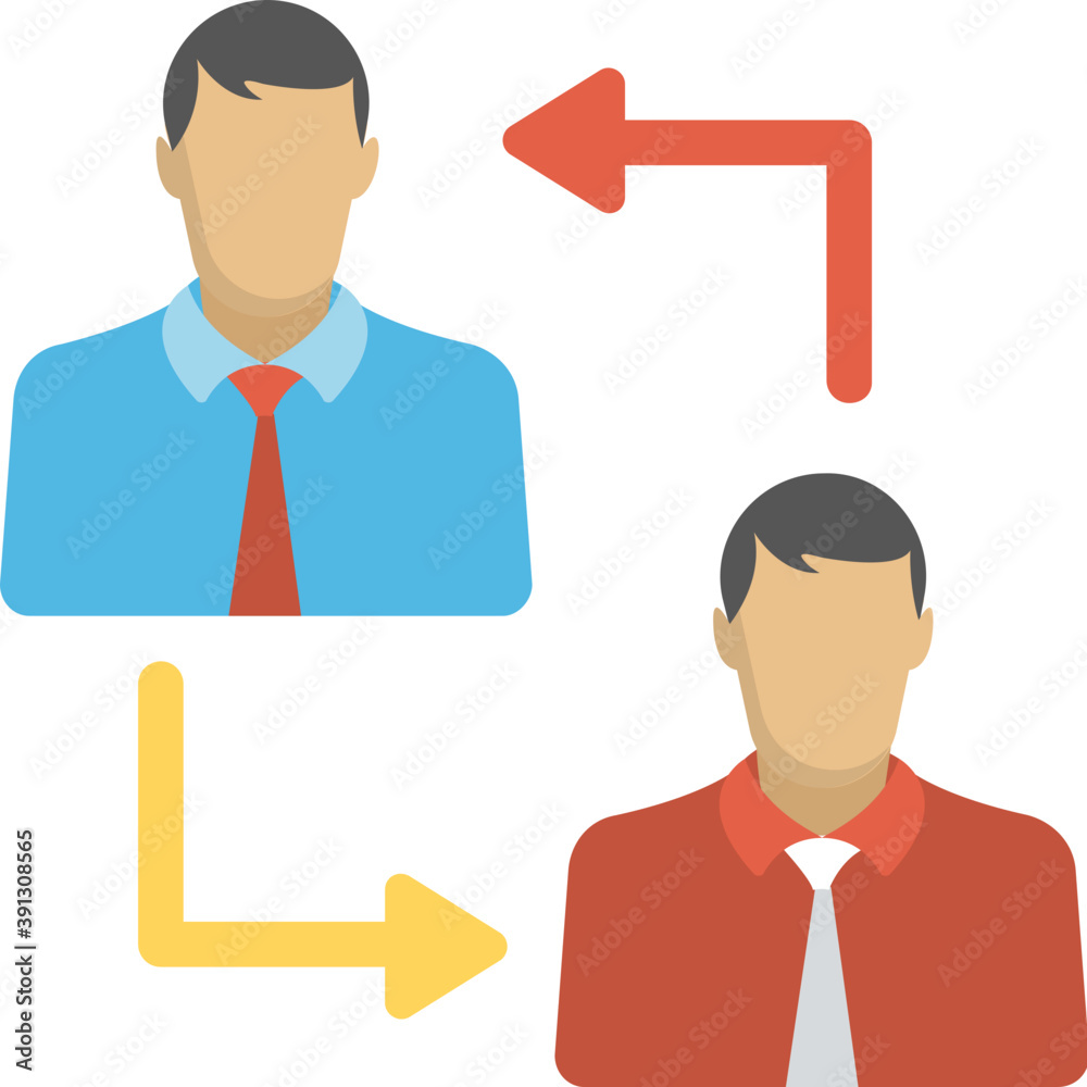 Professional switching, flat design staff turnover concept
Professional switching, flat design staff turnover concept