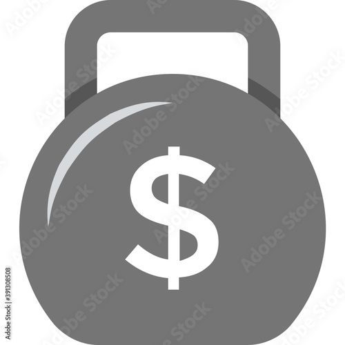 
Money bag flat icon, investment concept
