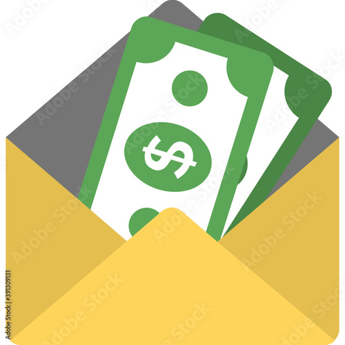
Paper envelop of banknotes, send money concept
