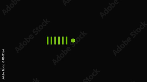 Animation green arrows pointing left and right black background