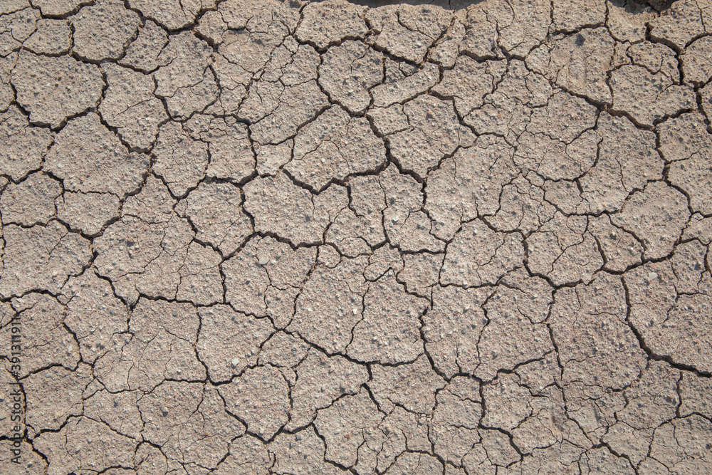 The texture of dried cracked mud flowed out of a mud volcano The texture of dried cracked mud flowed out of a mud volcano