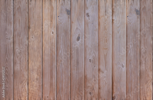 Brown wood texture empty template. Wall of old wooden plank boards. Material texture surface.