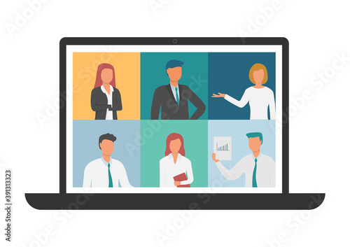 Teleconferencing or teaching From home via the web via video During the outbreak of the coronavirus COVID-19