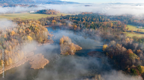 Fog over Lake in Czech Republic