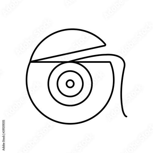 floss icon element of dentistry icon for mobile concept and web apps. Thin line floss icon can be used for web and mobile. Premium icon on white background