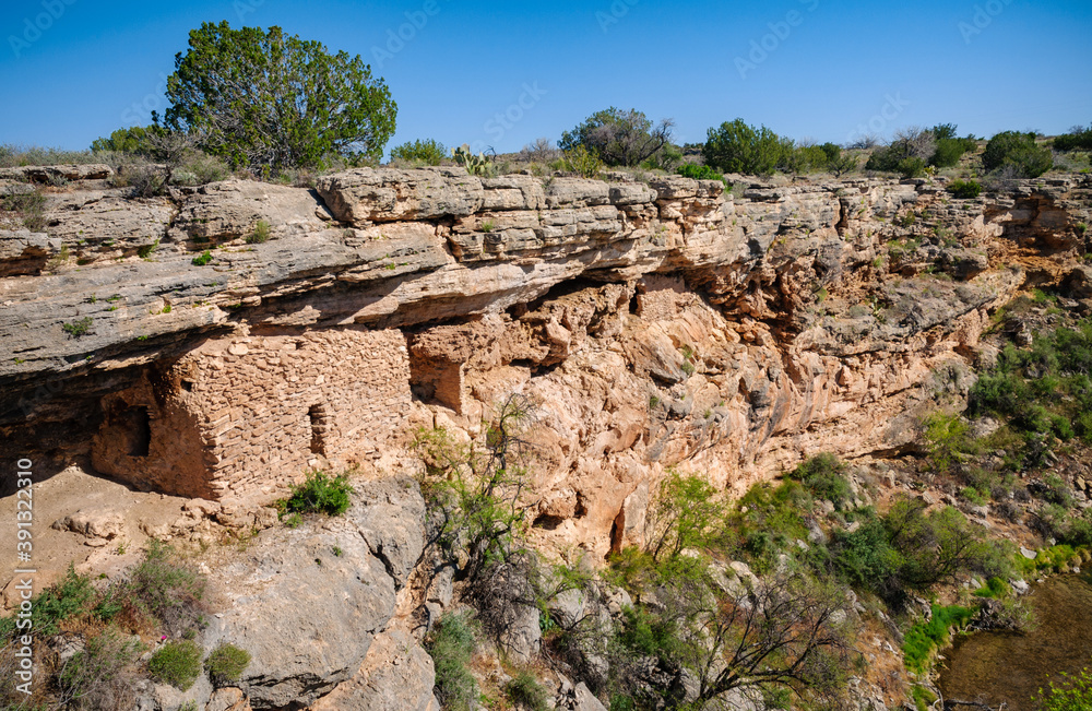 Cliff Dwellings at the Montezuma Well unit of Montezuma Castle National Monument