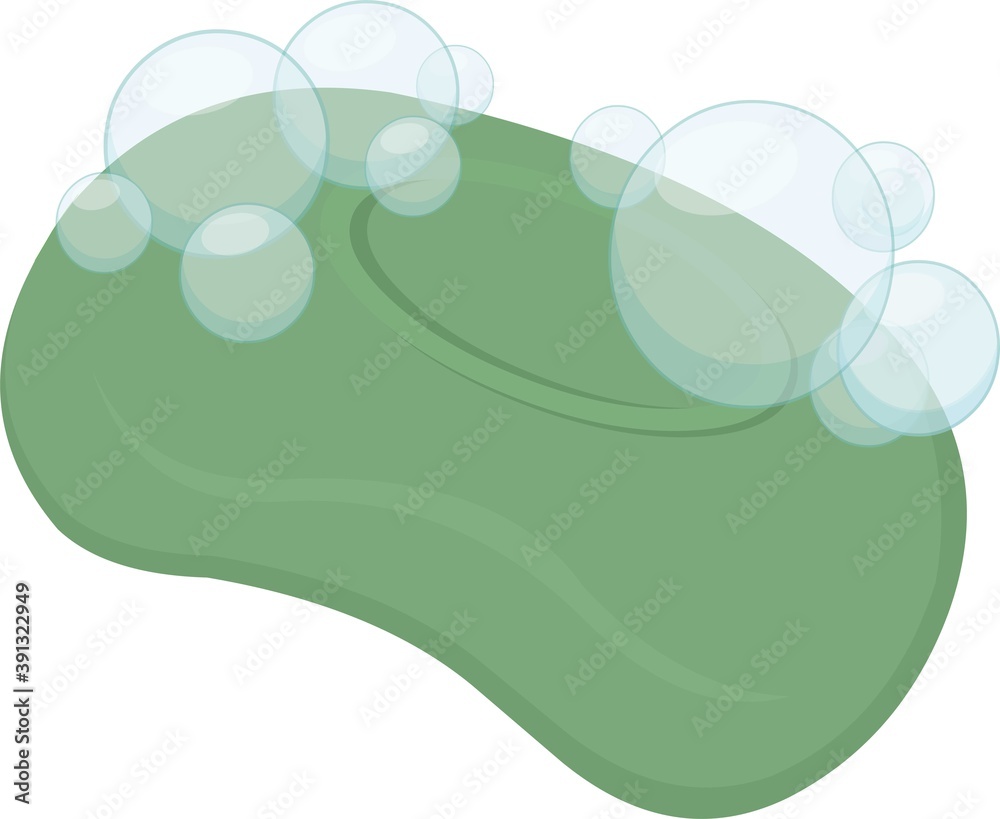 Vector illustration of emoticon of a soap Vector illustration of emoticon of a soap