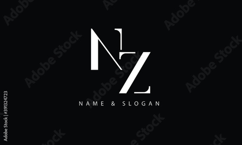 NZ, ZN, N, Z abstract letters logo monogram