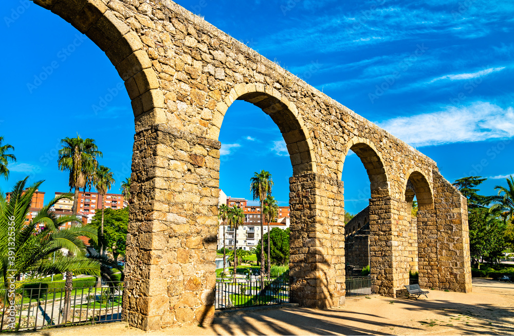 Aqueduct of San Anton in Plasencia - province of Caceres, Spain