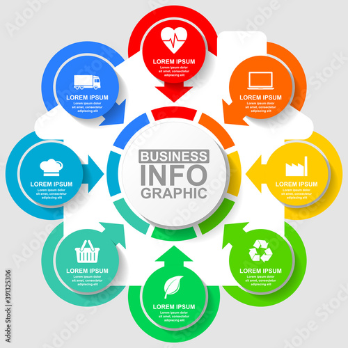 Business infographic vector template for presentation, diagram, real estate concept illustration