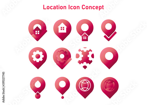 location icon. Vector illustration vector icon concept.