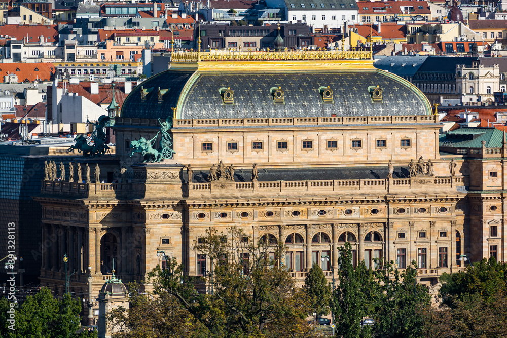 Prague, Czech republic - September 19, 2020. Building of National Theatre