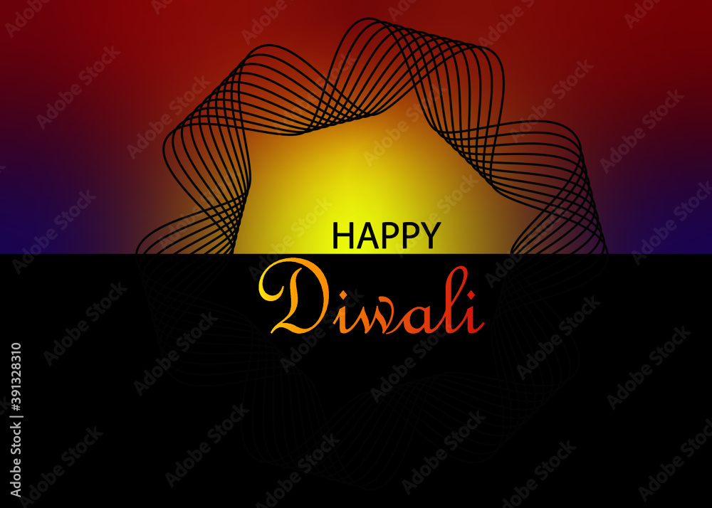 Illustration abstraction of Diwali festival 2020 celebration background and poster concept isolated