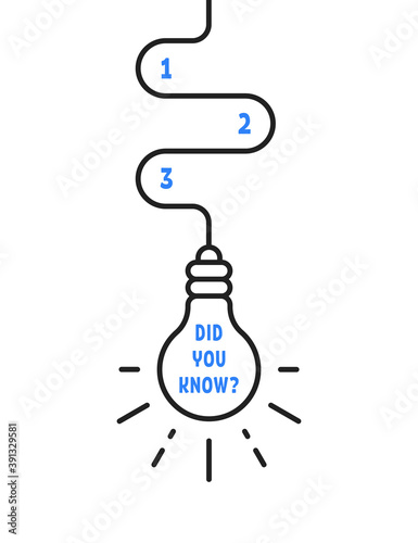 did you know with bulb and facts list