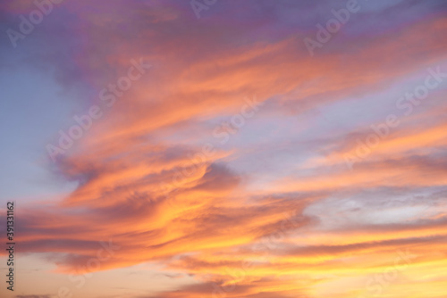 Fototapeta Naklejka Na Ścianę i Meble -  Sky full of clouds of different colors