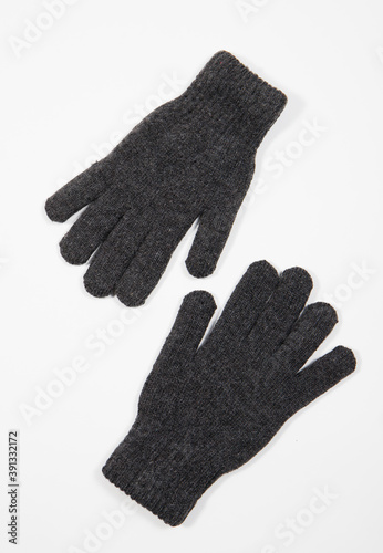 pair of black gloves