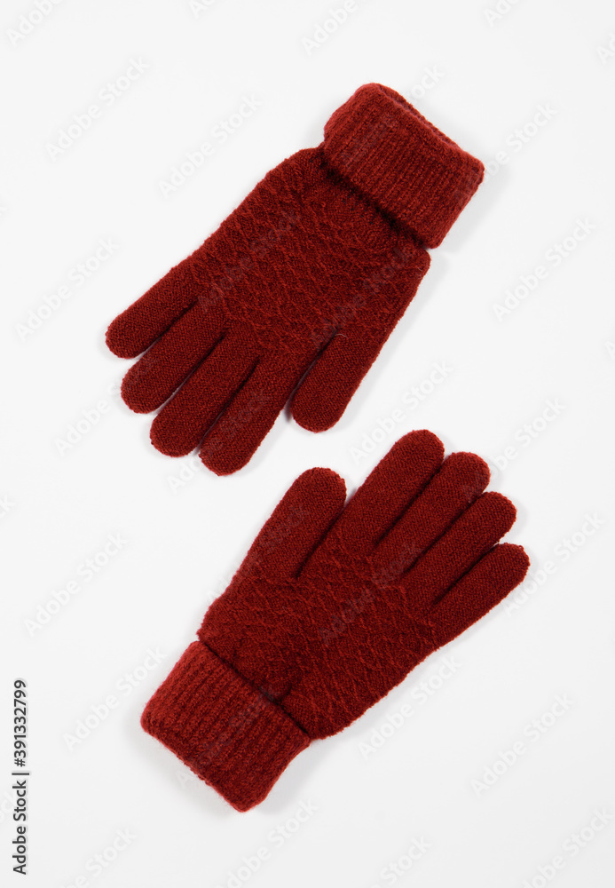 pair of red gloves pair of red gloves