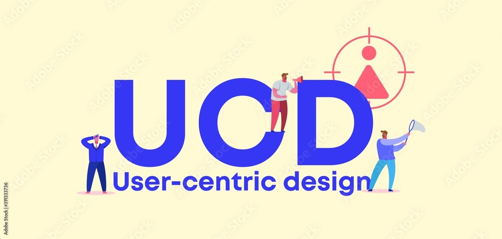 UCD user centric design. Certificate of site and web management applications security digital privacy marketing form of encryption convenient transaction certificate with vector quality guarantee.