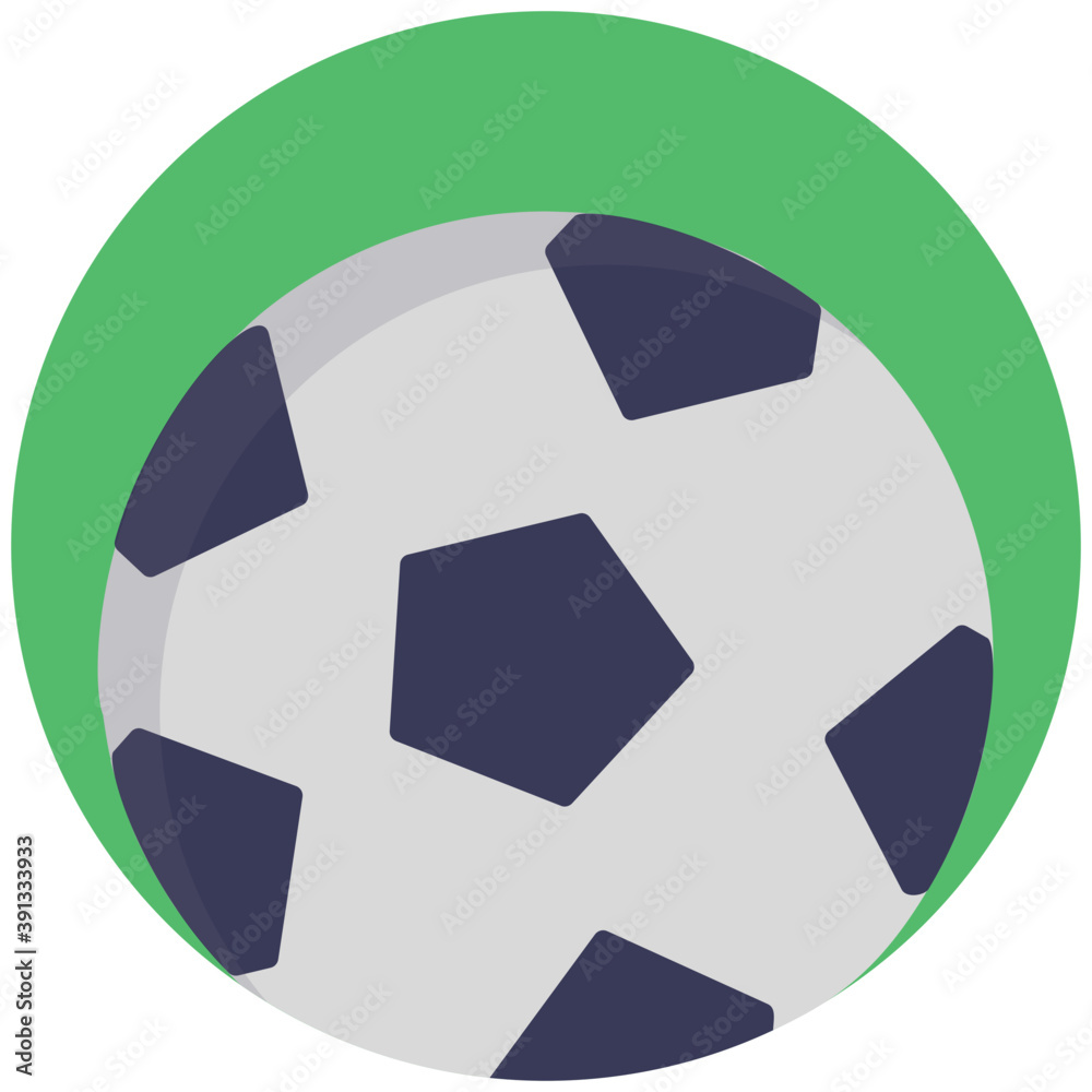 A football or soccer ball flat vector icon
A football or soccer ball flat vector icon
