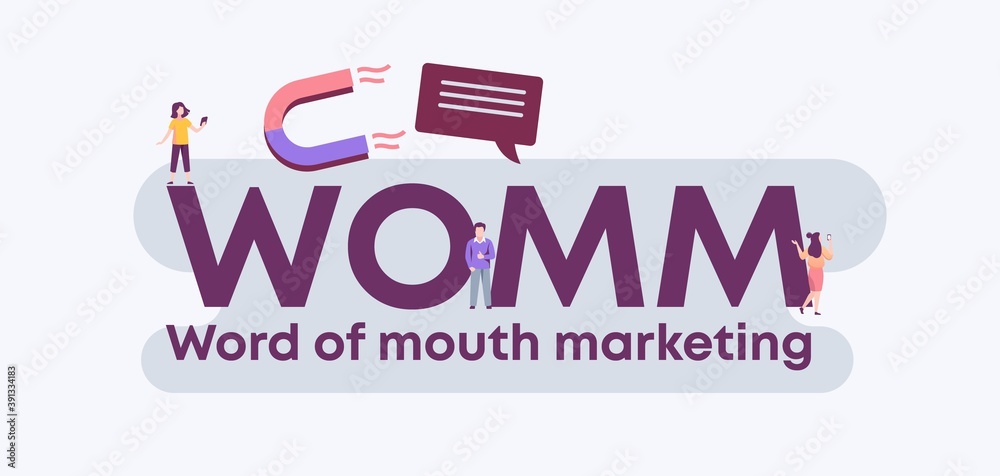 WOMM word of mouth marketing. Management certificate of site and web  applications digital privacy marketing form of encryption convenient  transaction certificate with vector quality guarantee. Stock Vector | Adobe  Stock