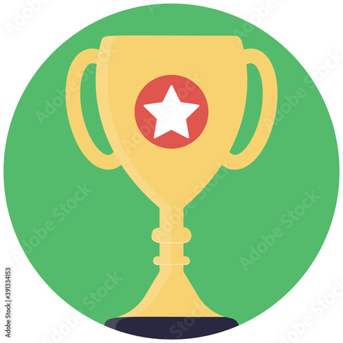 
Flat icon design of a winner’s trophy
