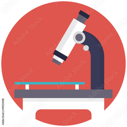 
Flat vector icon design of a microscope, laboratory research
