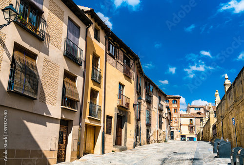 Houses in Old Town of Segovia in Spain