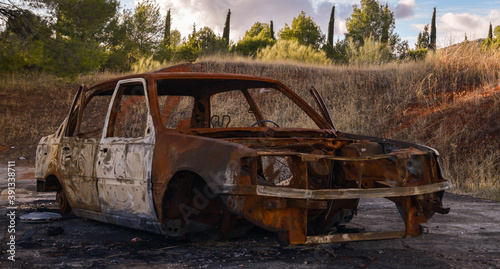 
Burnt car