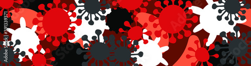 Corona Virus and other viruses banner, poster - vector. Corona Virus color palette. Viruses flat illustration. Corona virus epidemic concept banner. Perfect for banner information, flyer, poster, etc.