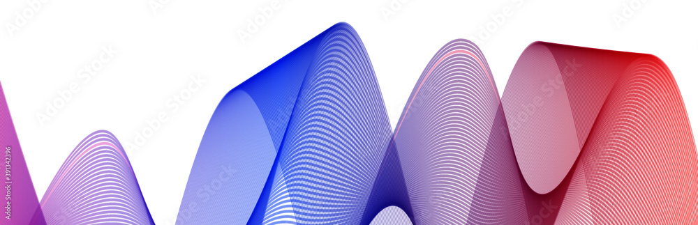 Abstract 3D colorful geometric vector background, curvy gradient colors ...