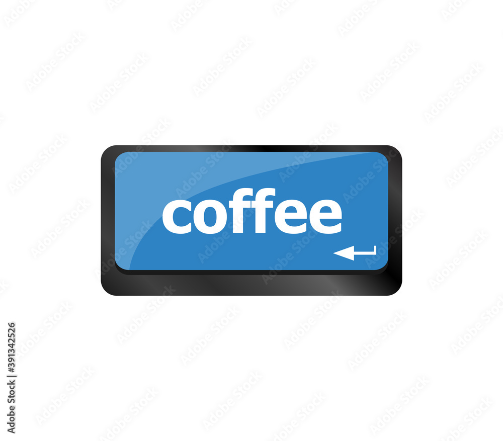 computer keyboard keys with coffee break button computer keyboard keys with coffee break button